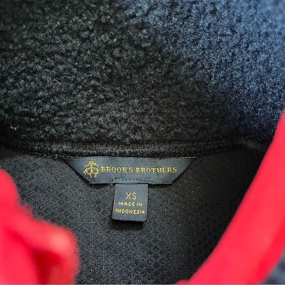 Brooks Brothers Teddy Fleece Half Zip Navy XS - Picture 7 of 7